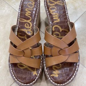 San Edelman Cork Wedges